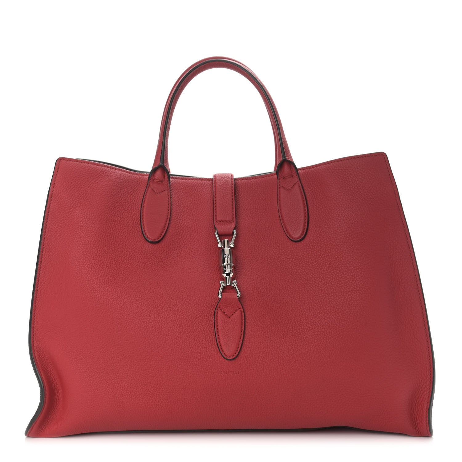 Gucci Soft Calfskin Medium Jackie Top Handle Bag Hibiscus Red 1 of 13