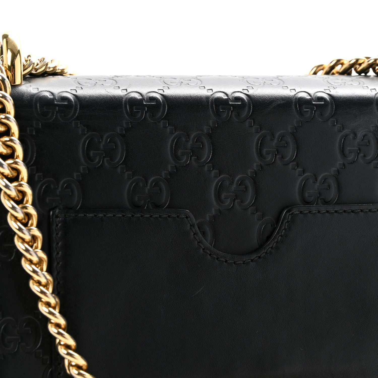 Gucci Guccissima Small Padlock Shoulder Bag Black 13 of 14