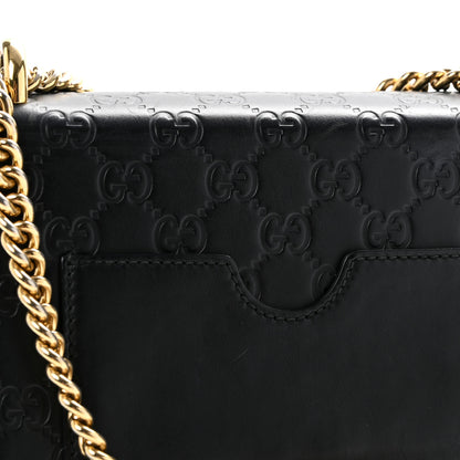 Gucci Guccissima Small Padlock Shoulder Bag Black 13 of 14