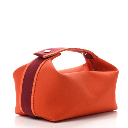 Hermes Canvas Small Bride-A-Brac Pouch Orange Burgundy 2 of 4