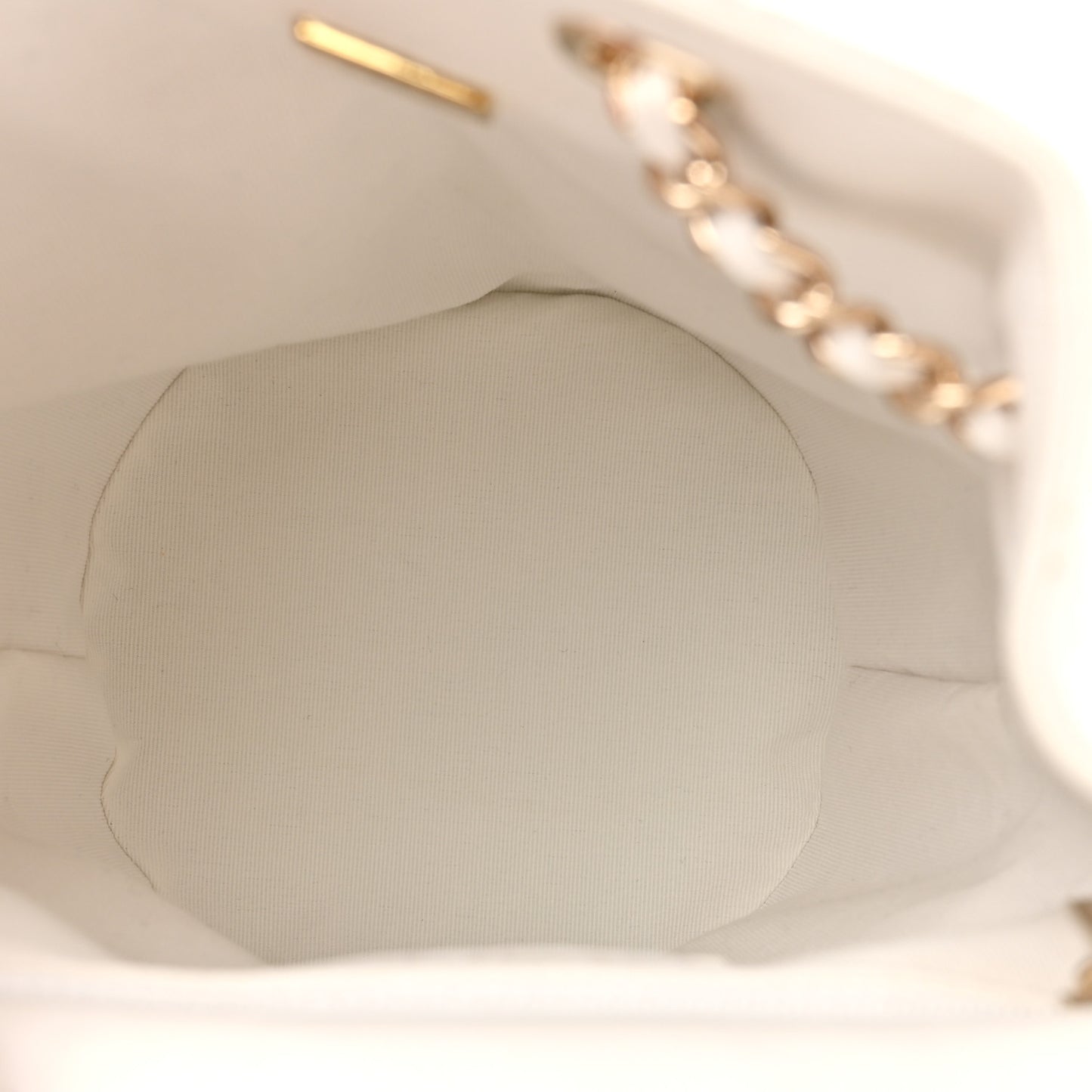 Caviar Quilted Pockets Backpack White