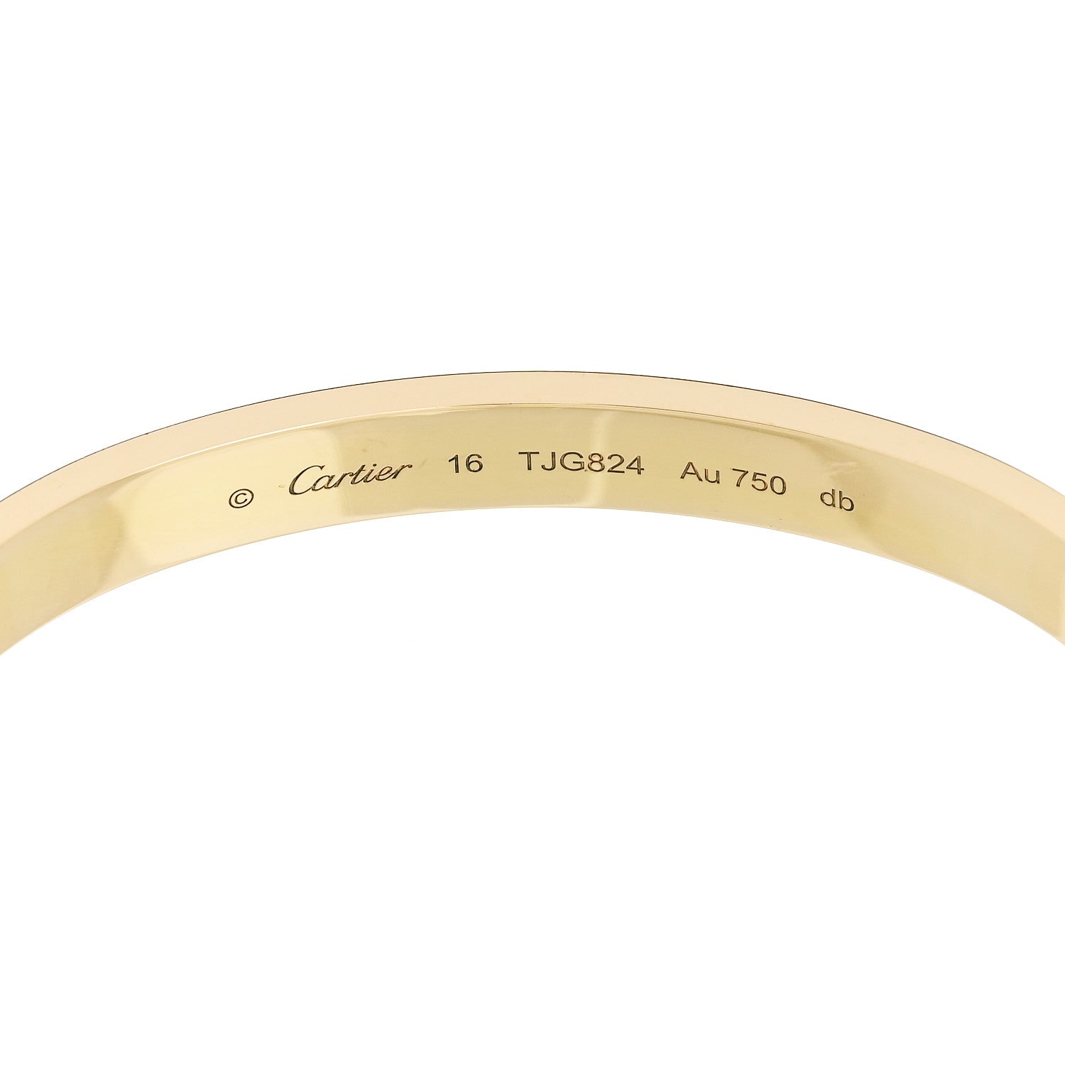 Cartier 18K Yellow Gold LOVE Bracelet 16 6 of 9