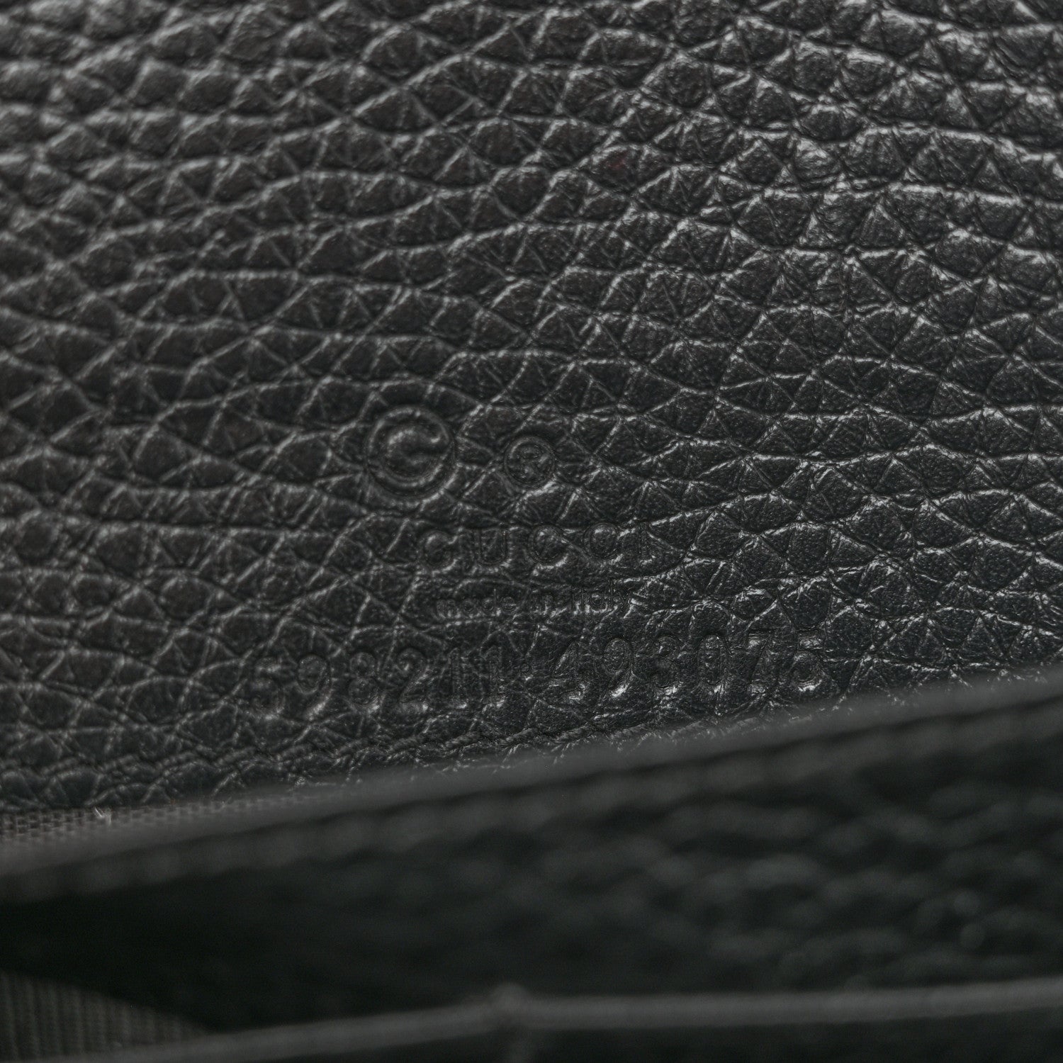Gucci Pebbled Calfskin Soho Wallet On Chain Black 6 of 12
