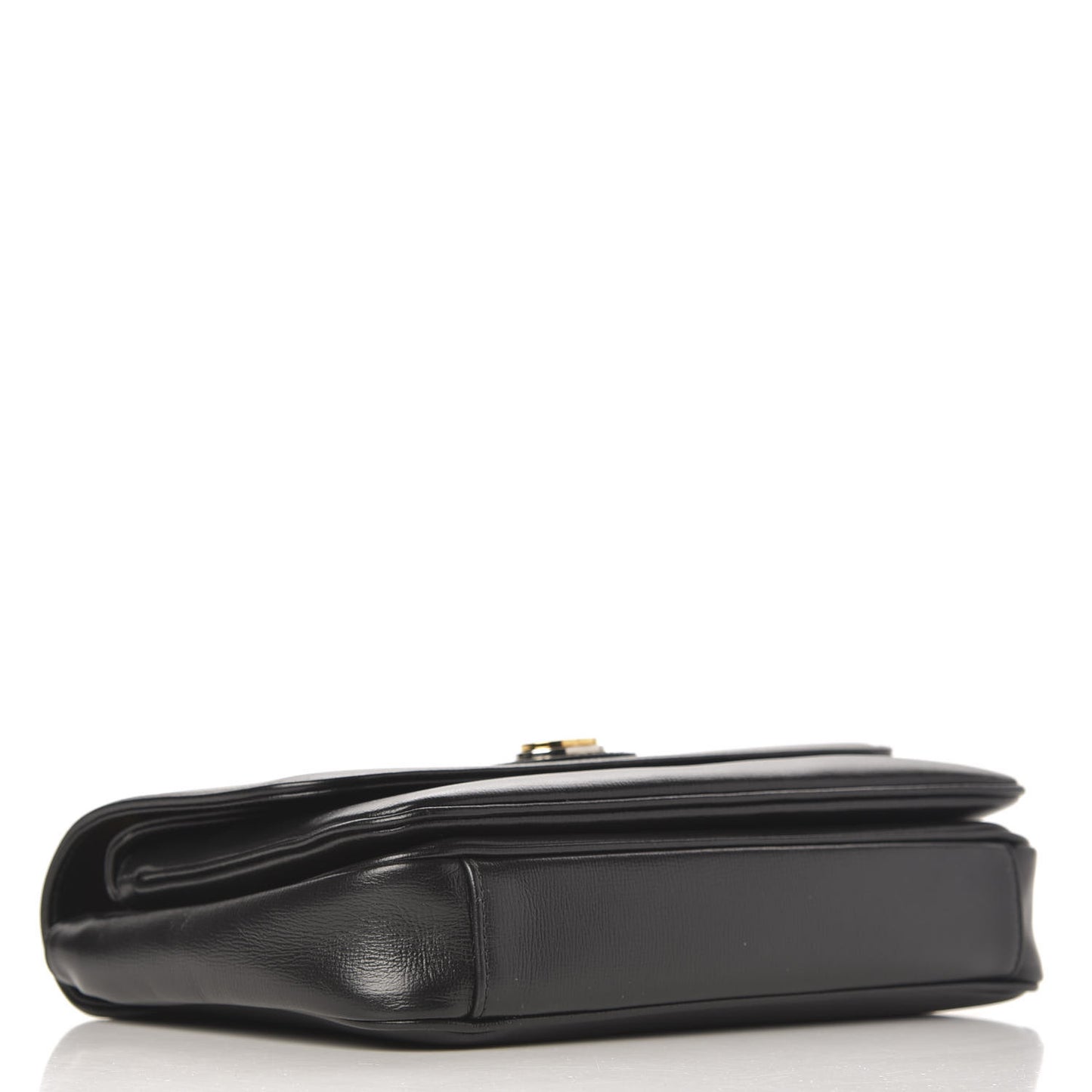 Azalea Calfskin Small Marina Chain Shoulder Bag Black