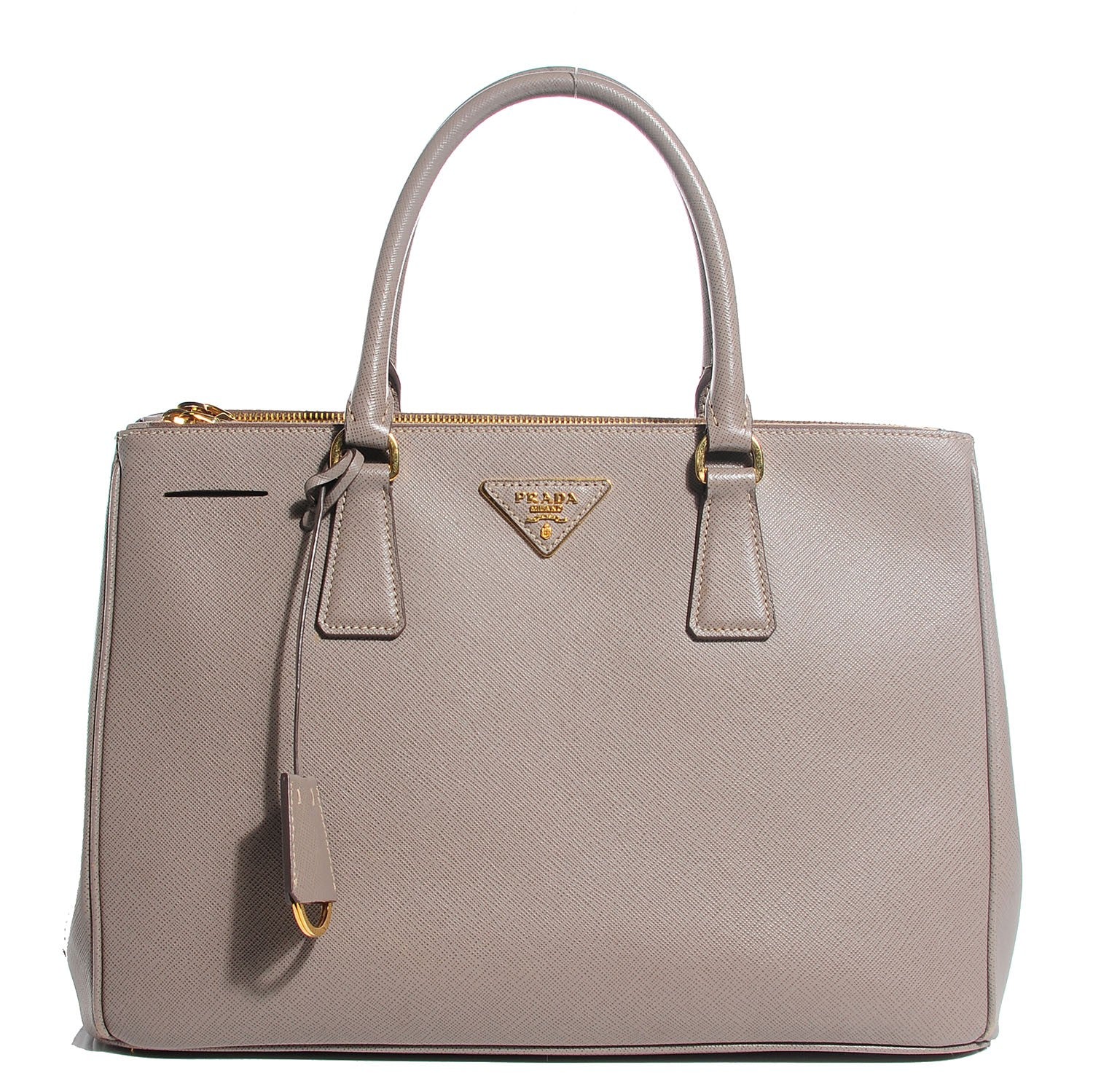 Prada Saffiano Lux Medium Double Zip Tote Argilla 1 of 12