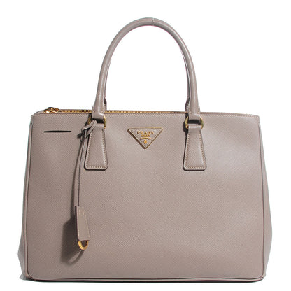 Prada Saffiano Lux Medium Double Zip Tote Argilla 1 of 12