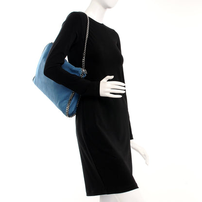 Stella McCartney Shaggy Deer Falabella Fold Over Tote Blue 3 of 9