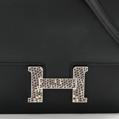 Hermes Veau Monsieur Lizard Constance 18 Black Ombre 8 of 13