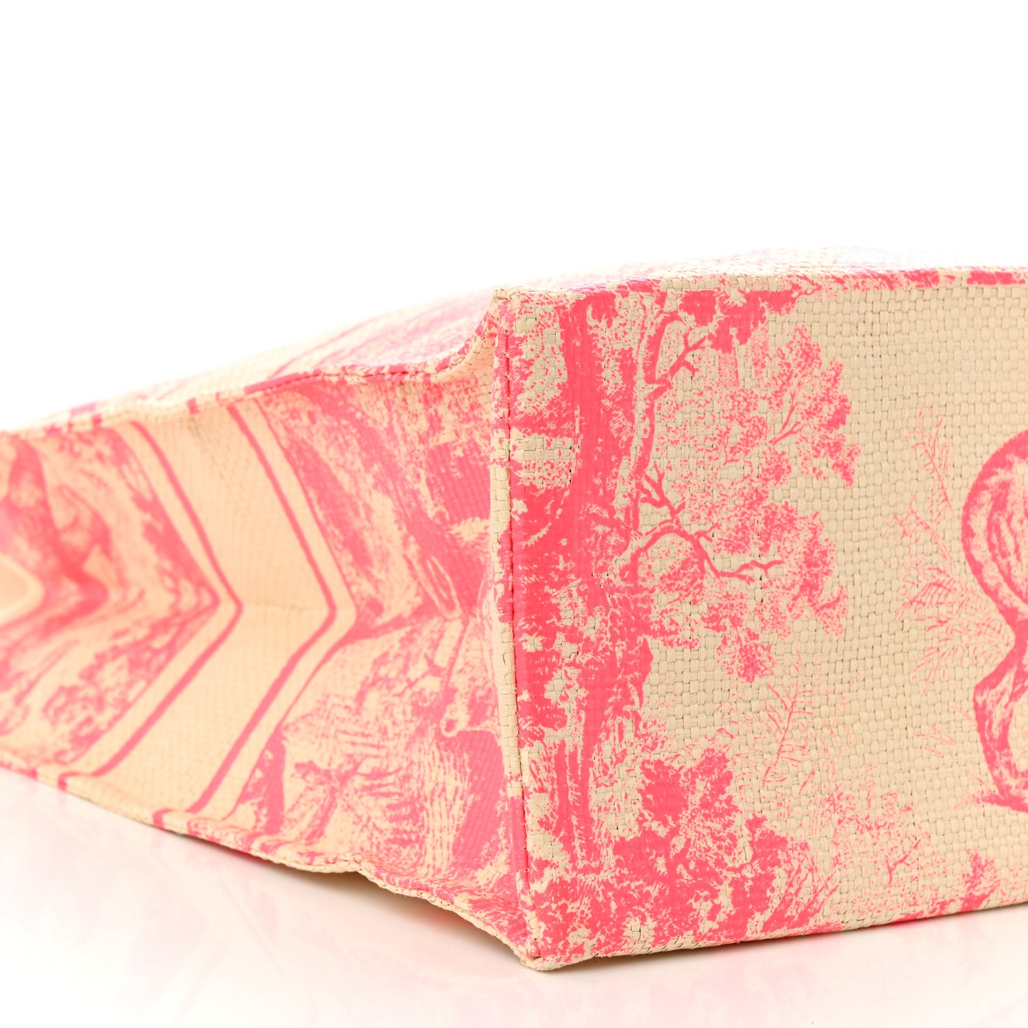 Christian Dior Straw Dioriviera Tote Pink 7 of 8