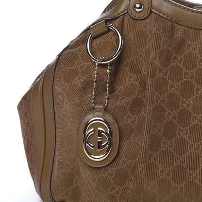 Gucci Monogram Corduroy Medium Sukey Tote Brown 13 of 13