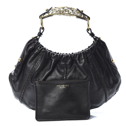 Saint Laurent Calfskin Vincennes Mombasa Hobo Black 1 of 12
