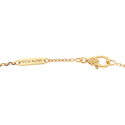 Van Cleef & Arpels 18K Yellow Gold Guilloche Vintage Alhambra Pendant Necklace 4 of 6
