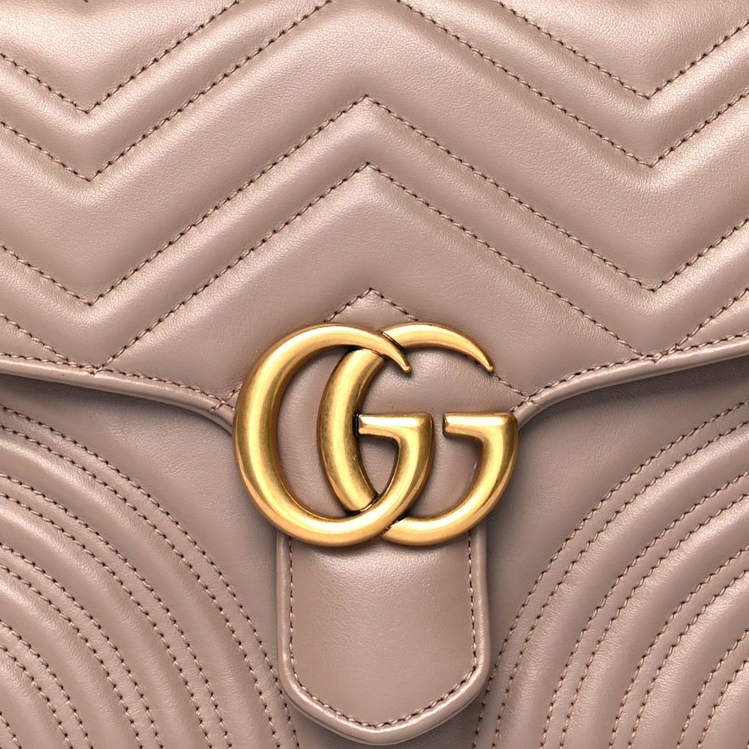 Gucci Calfskin Matelasse Small GG Marmont Top Handle Shoulder Bag Porcelain Rose 8 of 10