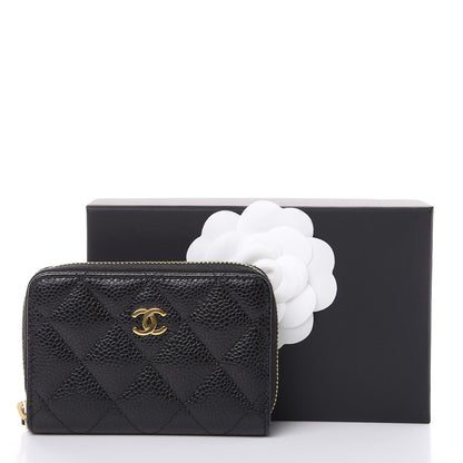 Chanel Caviar Quilted Zip Coin Purse Black 8 of 8