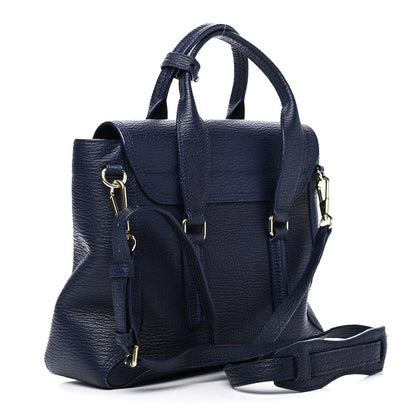 3.1 Phillip Lim Textured Calfskin Medium Pashli Satchel Ink 2 of 6