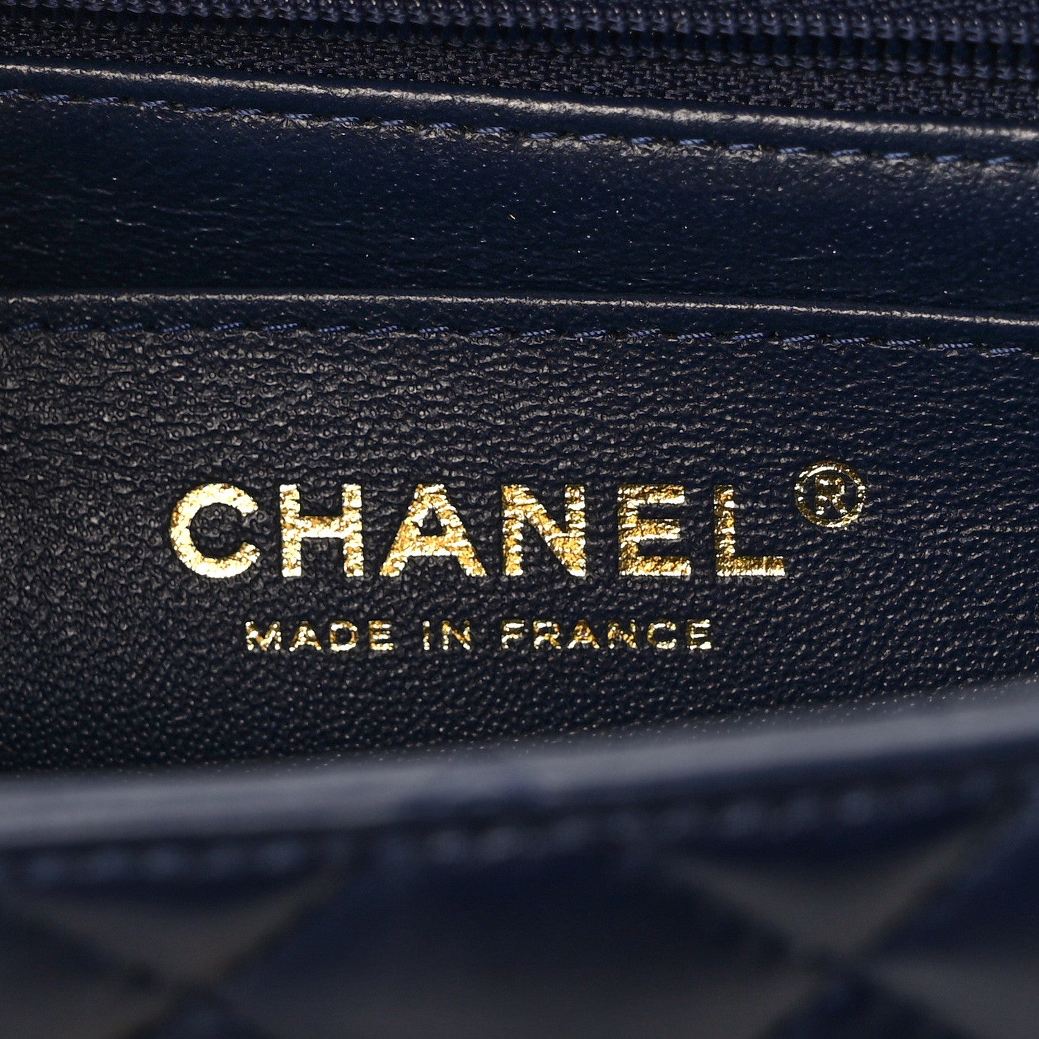 Chanel Lambskin Quilted Mini Top Handle Rectangular Flap Navy Blue 6 of 13