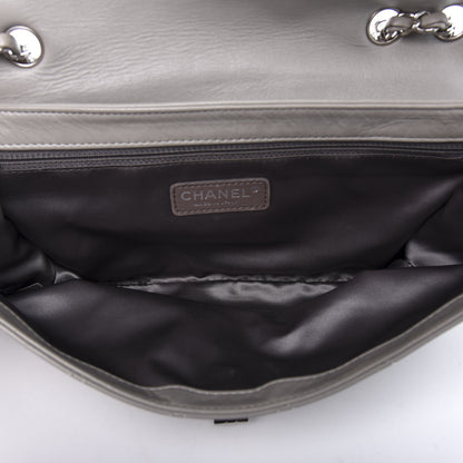 Chanel Lambskin East West Mademoiselle Flap Grey 5 of 10