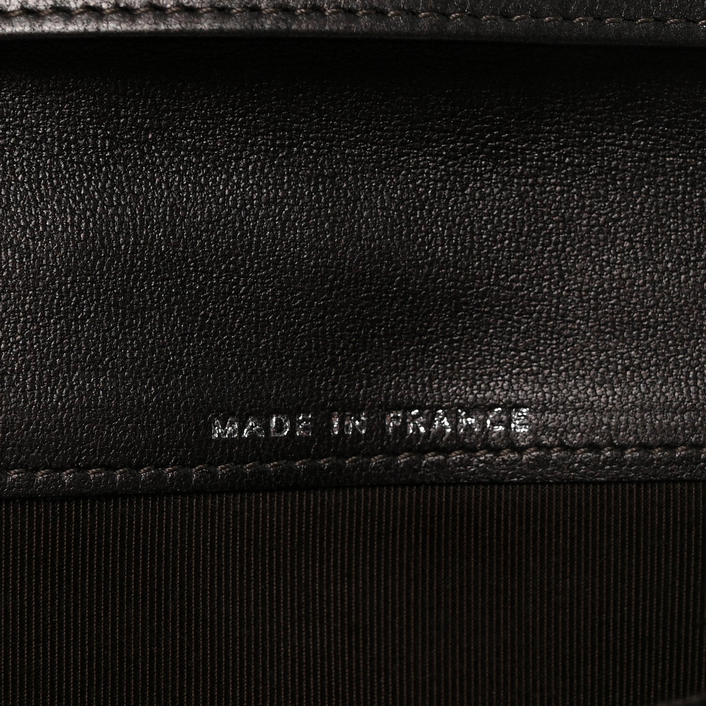 Metallic Lambskin Quilted Yen Wallet Grey