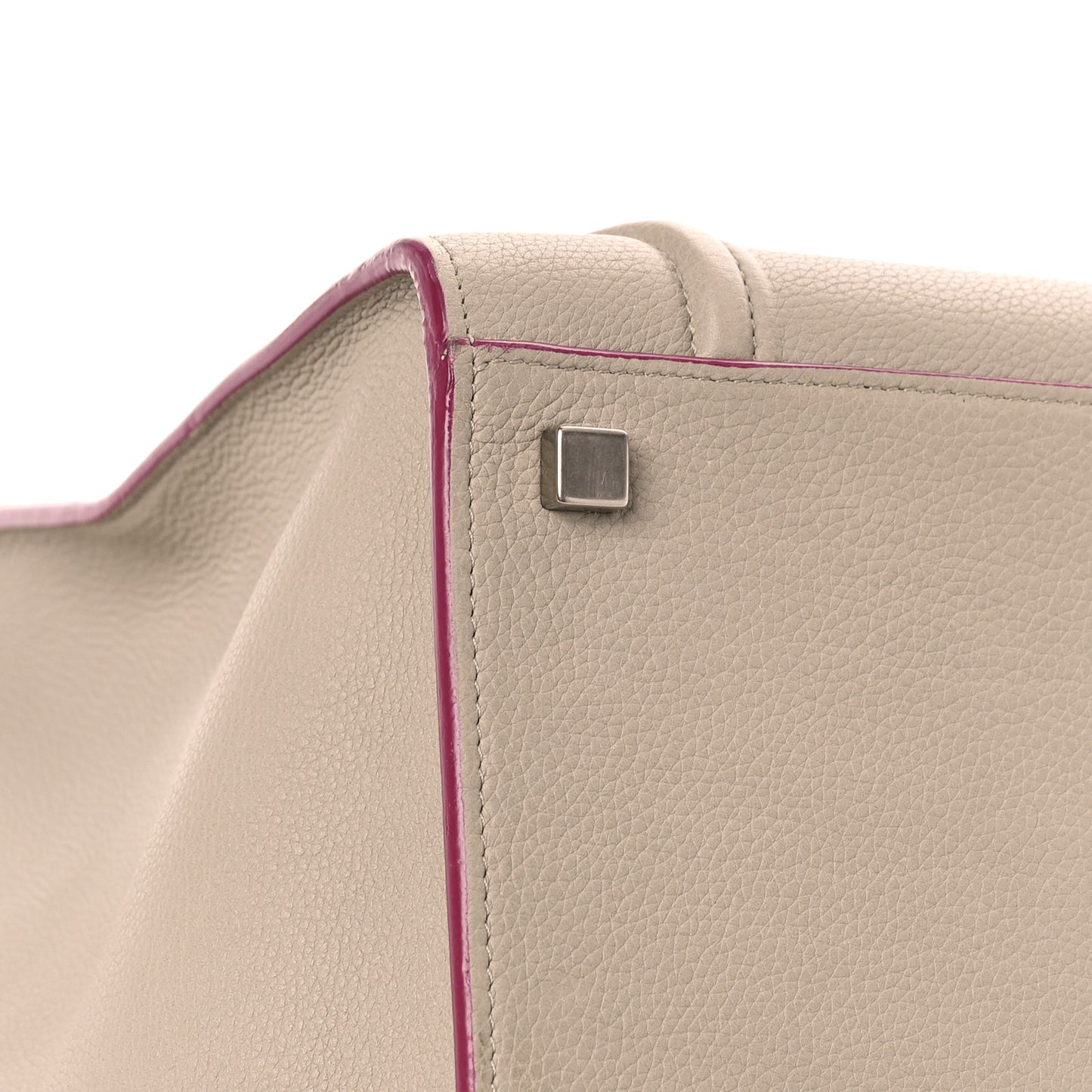 Baby Grained Calfskin Medium Phantom Luggage Beige