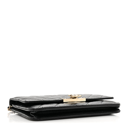 Chanel Caviar Quilted Golden Class Wallet On Chain WOC Black 4 of 11