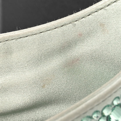 Prada Satin Crystal Cleo Adjustable Strap Shoulder Bag Acqua 8 of 11