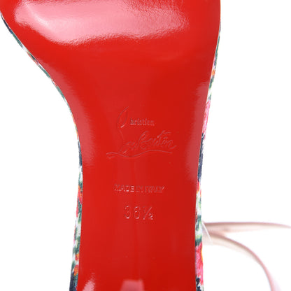Christian Louboutin Denim PVC Jonatina 85 Sandals 36.5 Multi Transparent 7 of 9