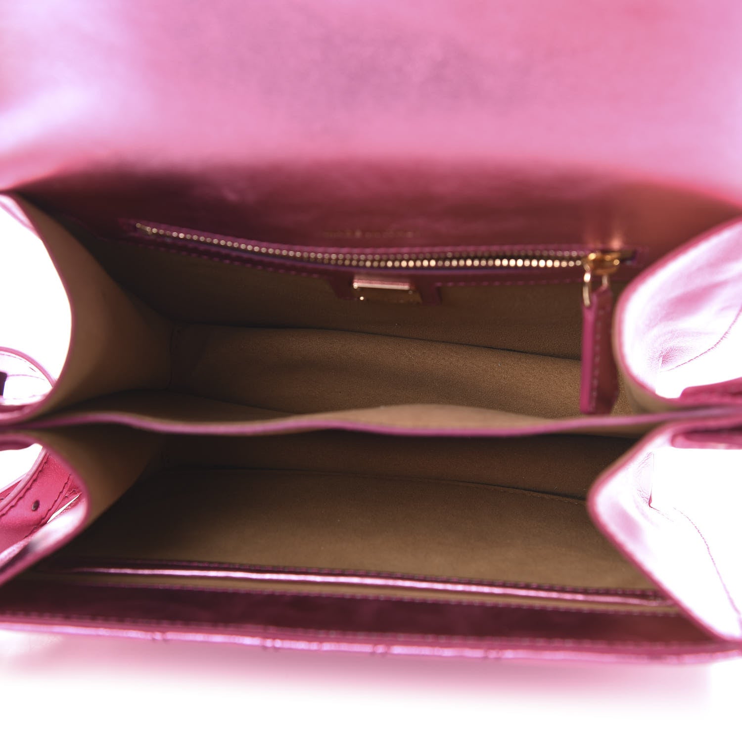 MCM Metallic Calfskin Quilted Patricia Crossbody Bag Viva Lila 5 of 9