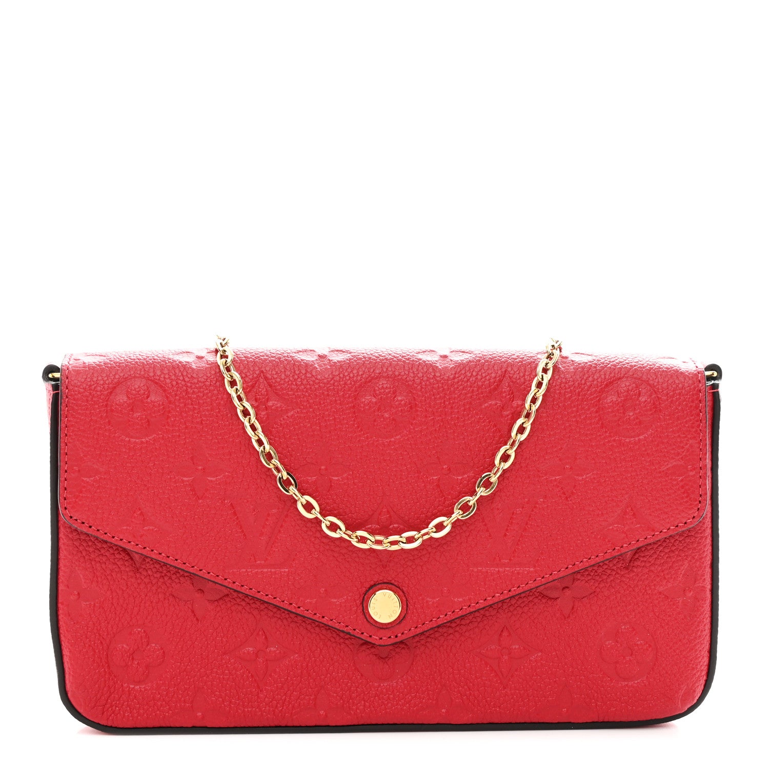 Louis Vuitton Empreinte Pochette Felicie Chain Wallet Scarlet 1 of 12