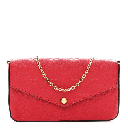 Louis Vuitton Empreinte Pochette Felicie Chain Wallet Scarlet 1 of 12