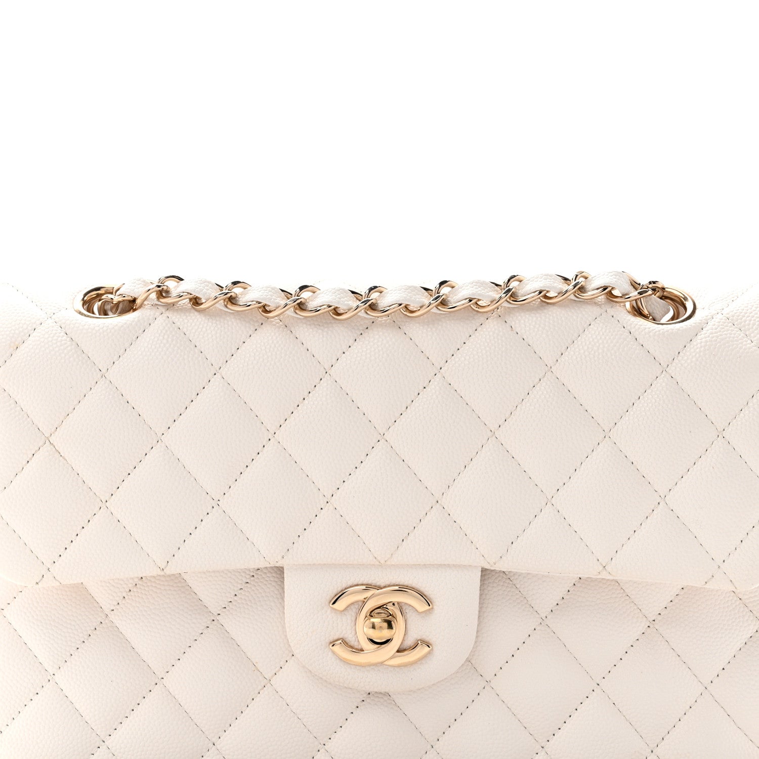 Chanel Caviar Quilted Small Double Flap White 8 of 13