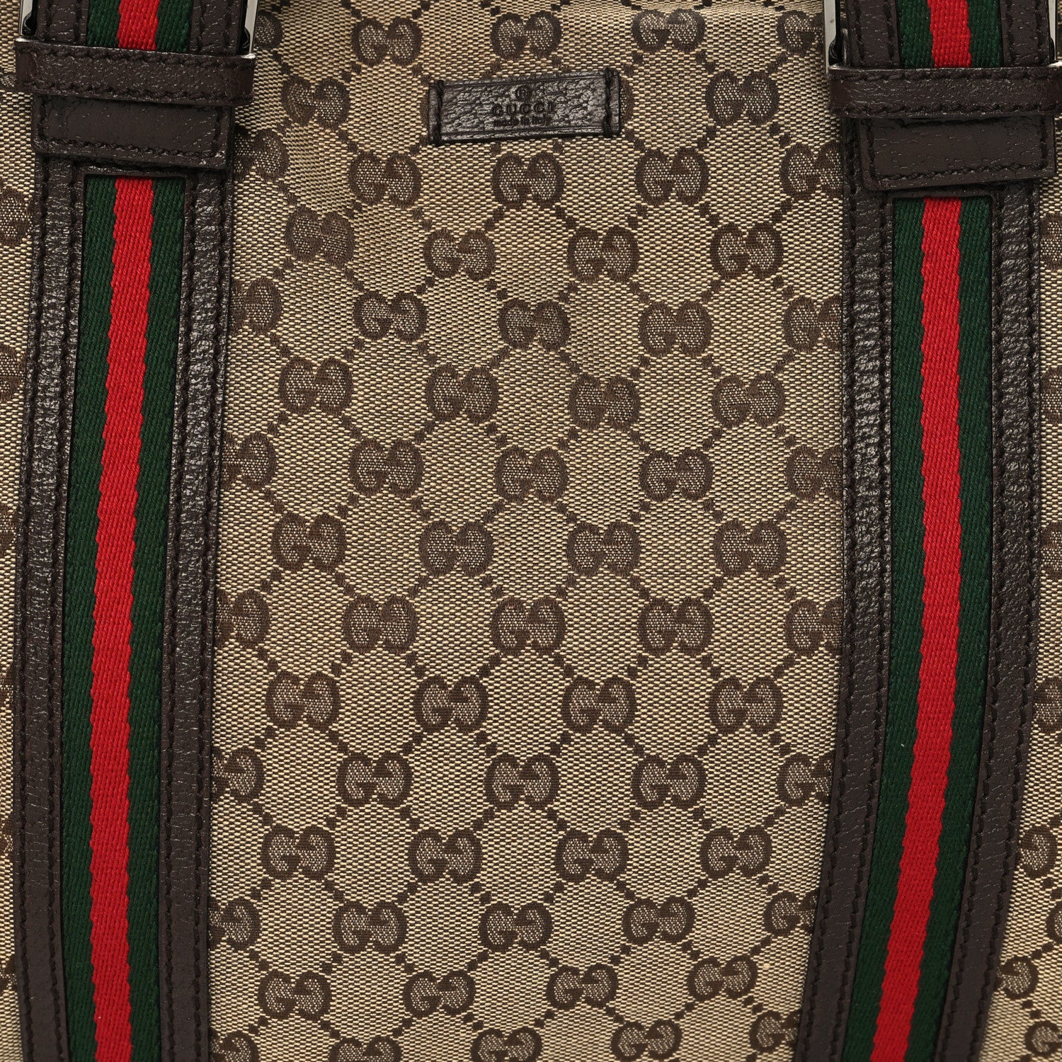 Gucci Monogram Web Large Joy Tote Dark Brown 8 of 12