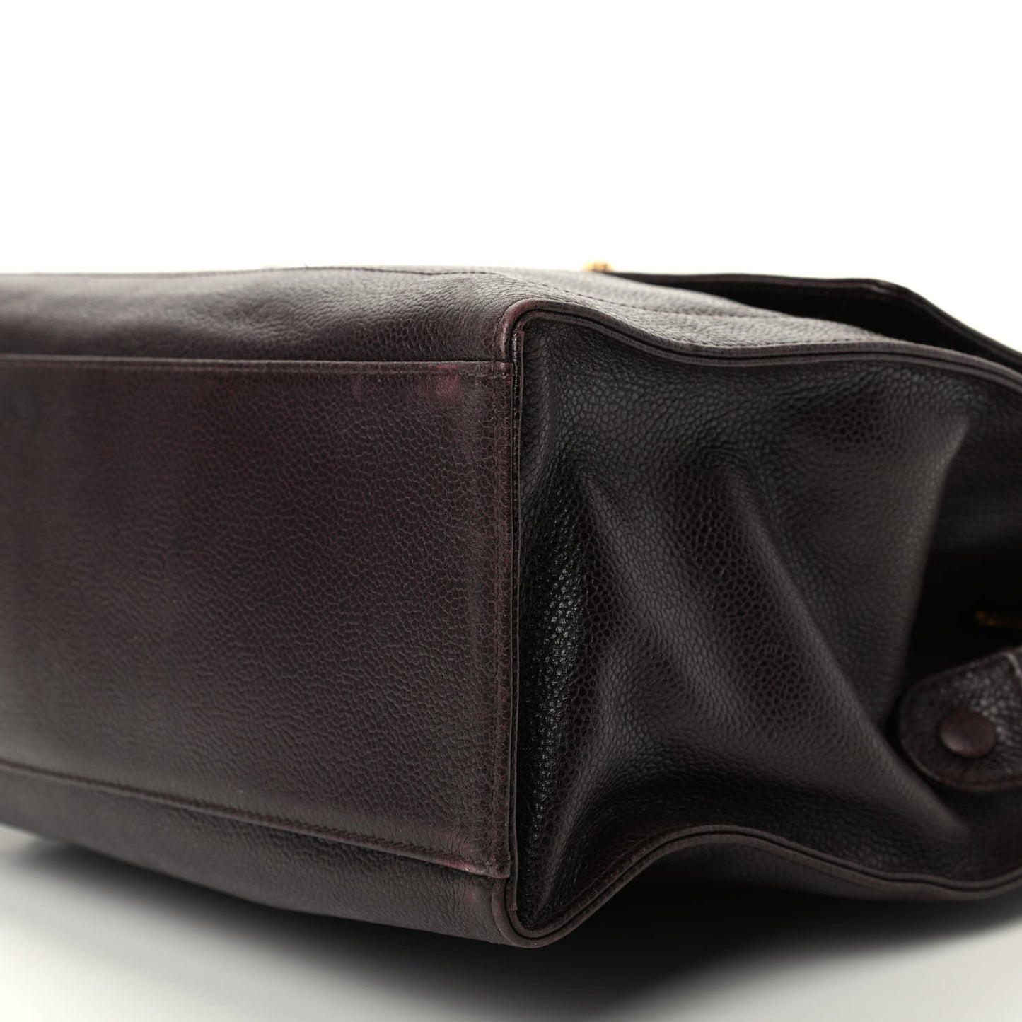 Caviar Flap Shoulder Bag Brown