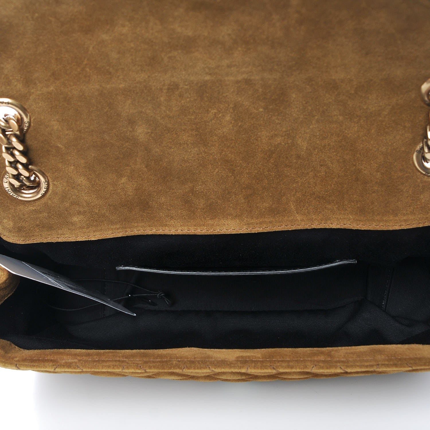 Saint Laurent Suede Tri-Quilt Monogram Medium College Bag Ochre 5 of 10