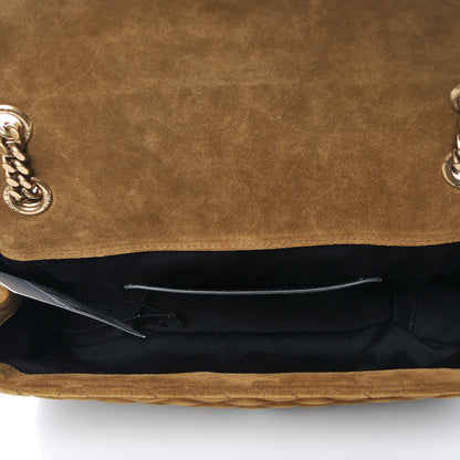 Saint Laurent Suede Tri-Quilt Monogram Medium College Bag Ochre 5 of 10