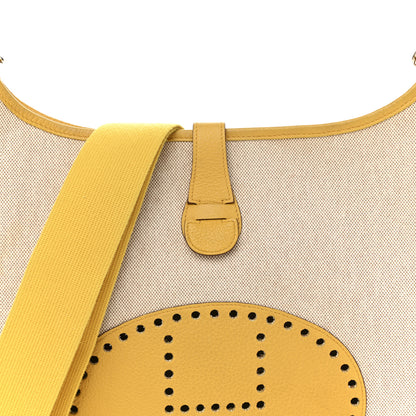Hermes Toile Taurillon Clemence Evelyne III GM Jaune 8 of 14