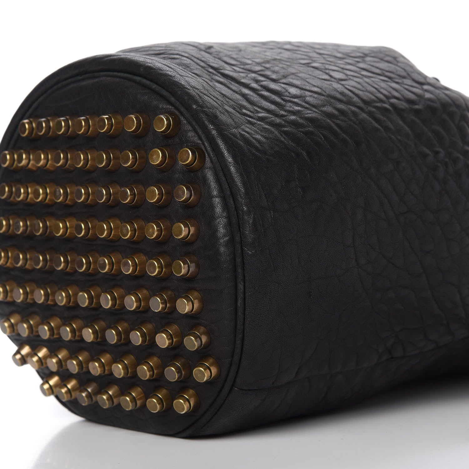 Alexander Wang Pebbled Lambskin Diego Bucket Bag Black Antique Brass Hardware 11 of 11