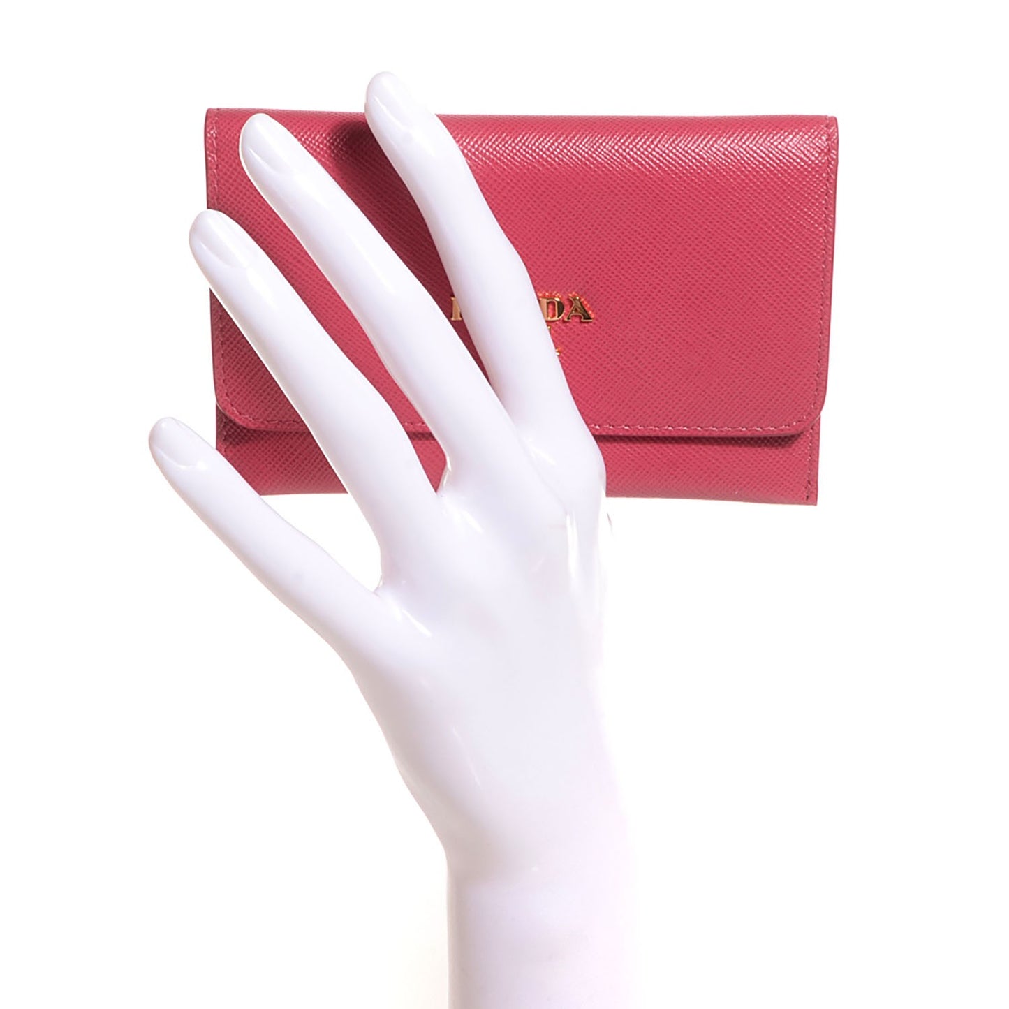 Saffiano Metal Flap Card Holder Ibisco