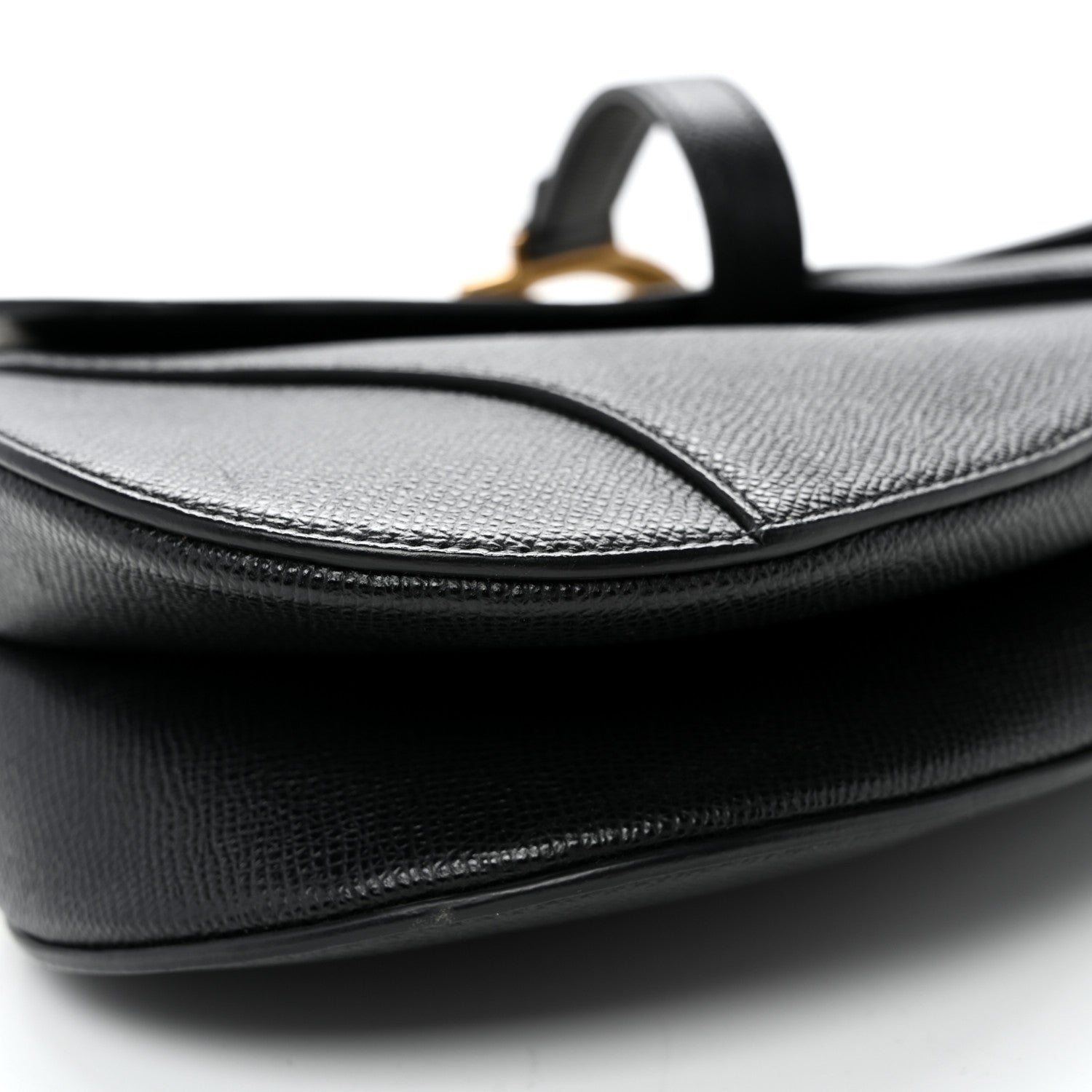 Christian Dior Grained Calfskin Saddle Bag Black 9 of 11