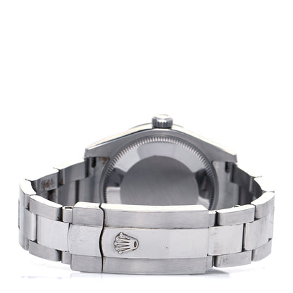 Rolex Stainless Steel 18K White Gold Diamond 31mm Oyster Perpetual Datejust Watch Silver 178344 3 of 4