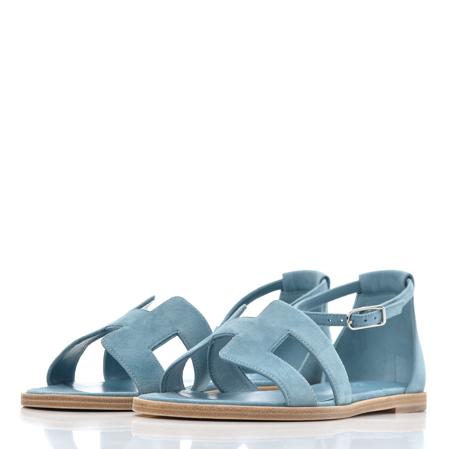 Hermes Suede Goatskin Santorini Sandals 36 3 of 9