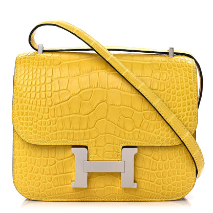 Hermes Matte Alligator Constance 24 Mimosa 1 of 12
