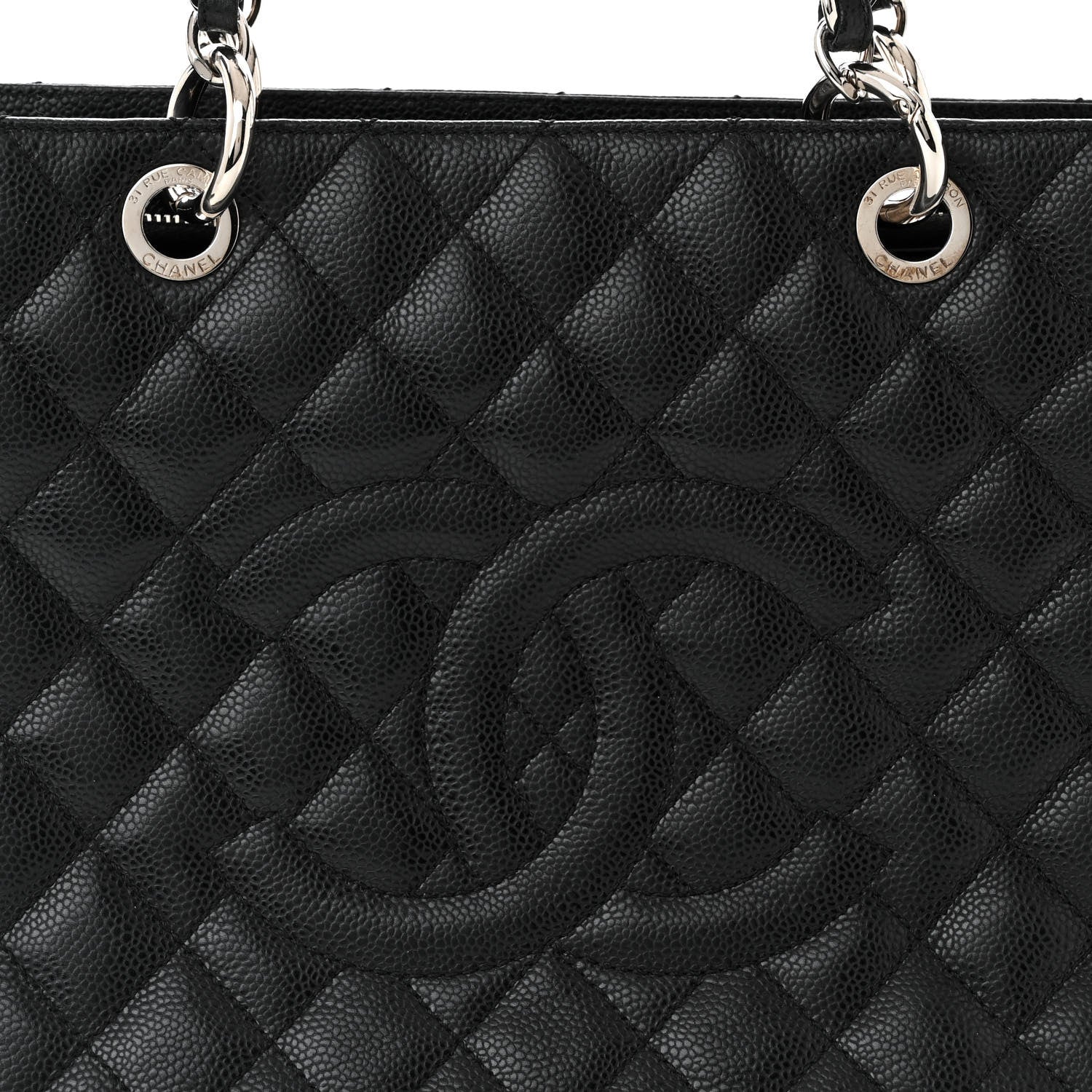 Chanel Caviar Quilted Grand Shopping Tote GST Black 8 of 11