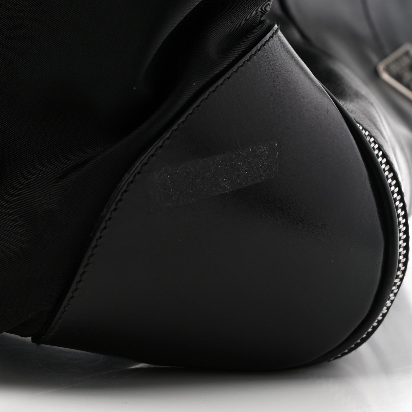 Tessuto Nylon Calfskin Duffle Black