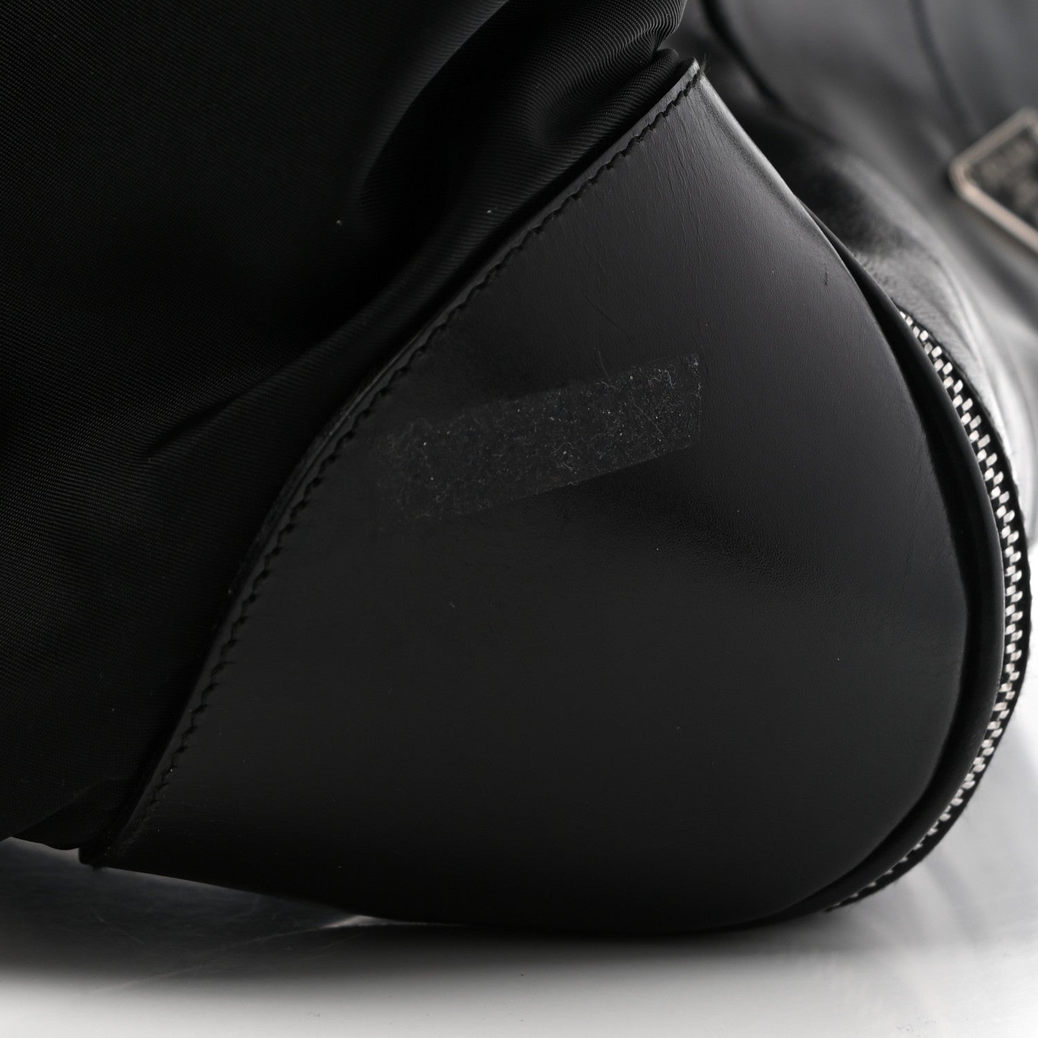 Prada Tessuto Nylon Calfskin Duffle Black 19 of 20