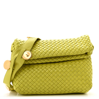 Bottega Veneta Nappa Intrecciato The Fold Crossbody Kiwi 1 of 13