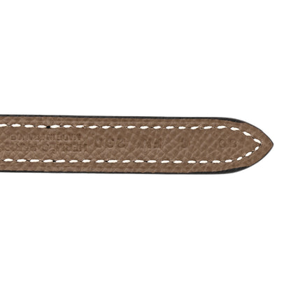 Hermes Swift Epsom 13mm Belt Strap 80 32 Black Etoupe 5 of 6