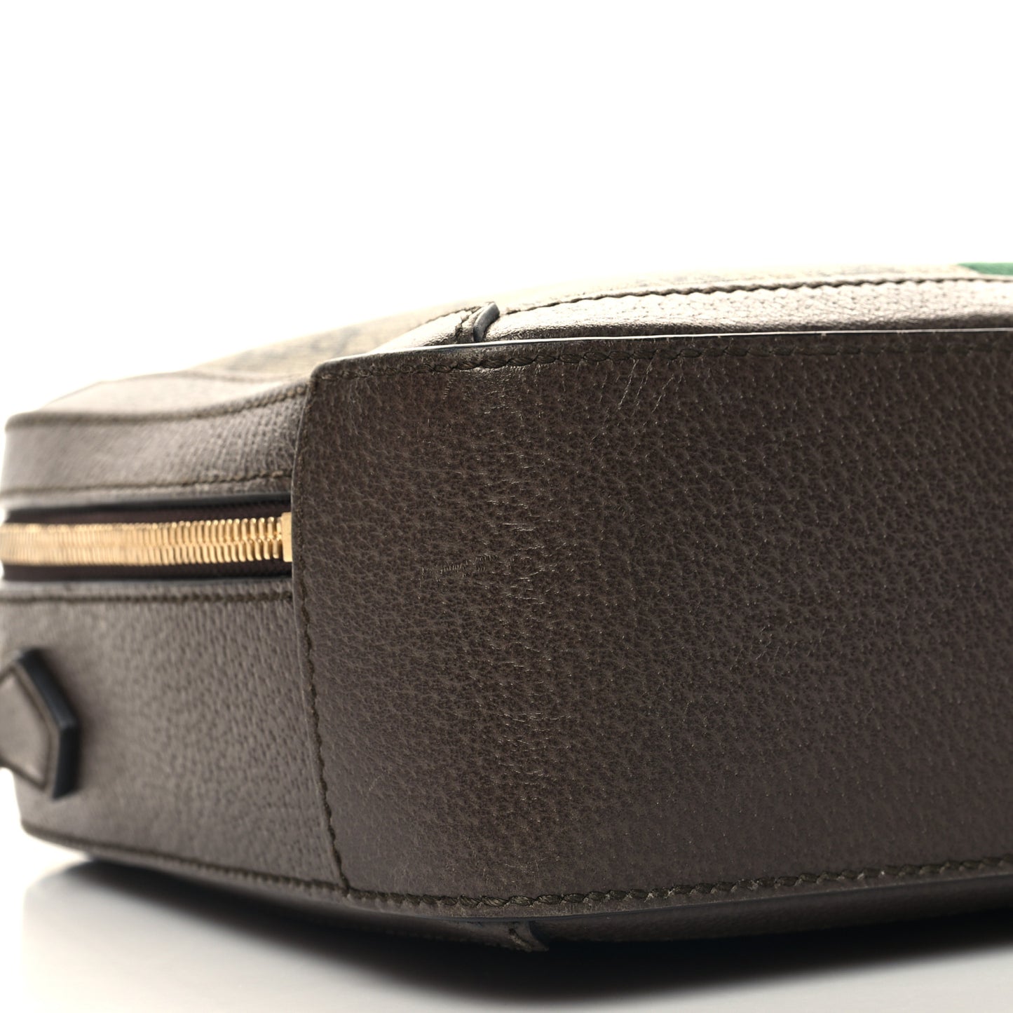 GG Supreme Monogram Web Small Ophidia Top Handle Shoulder Bag Brown