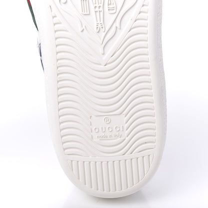 Gucci Calfskin Ayers Web Star Embroidered Mens Ace Sneakers 11 White Multi 7 of 11