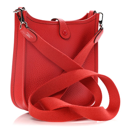 Hermes Taurillon Clemence Evelyne TPM Rouge Tomate 2 of 11