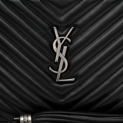 Saint Laurent Calfskin Matelasse Monogram Lou Camera Bag Black 8 of 10